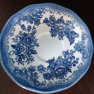 Johnson Bros Asiatic Pheasant Saucer Blue and Whit
